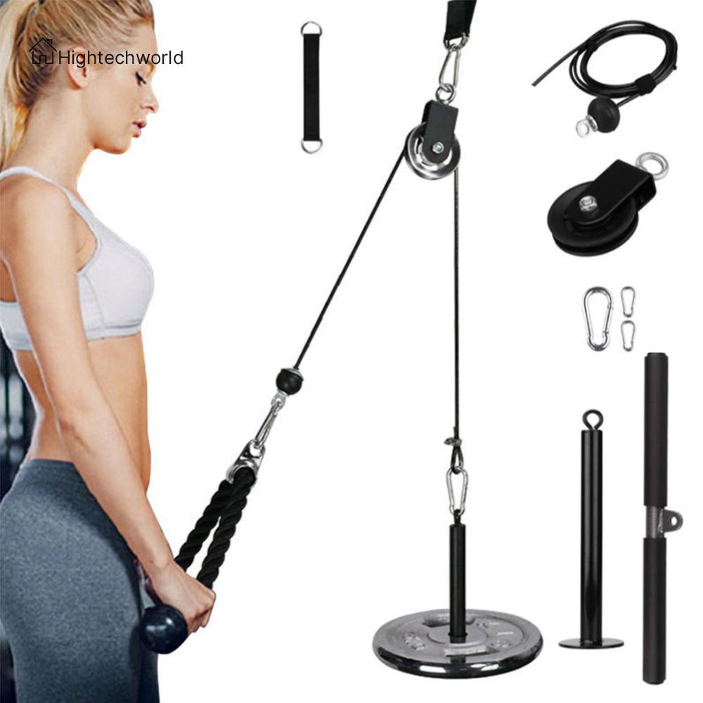 【COD】 Fitness DIY Pulley Cable Machine Attachment Fitness Cable Pulley ...