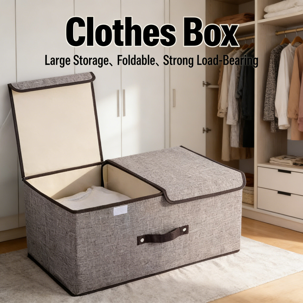 Storage box Foldable Large Capacity Strong Load-Bearing Clothes Box ...