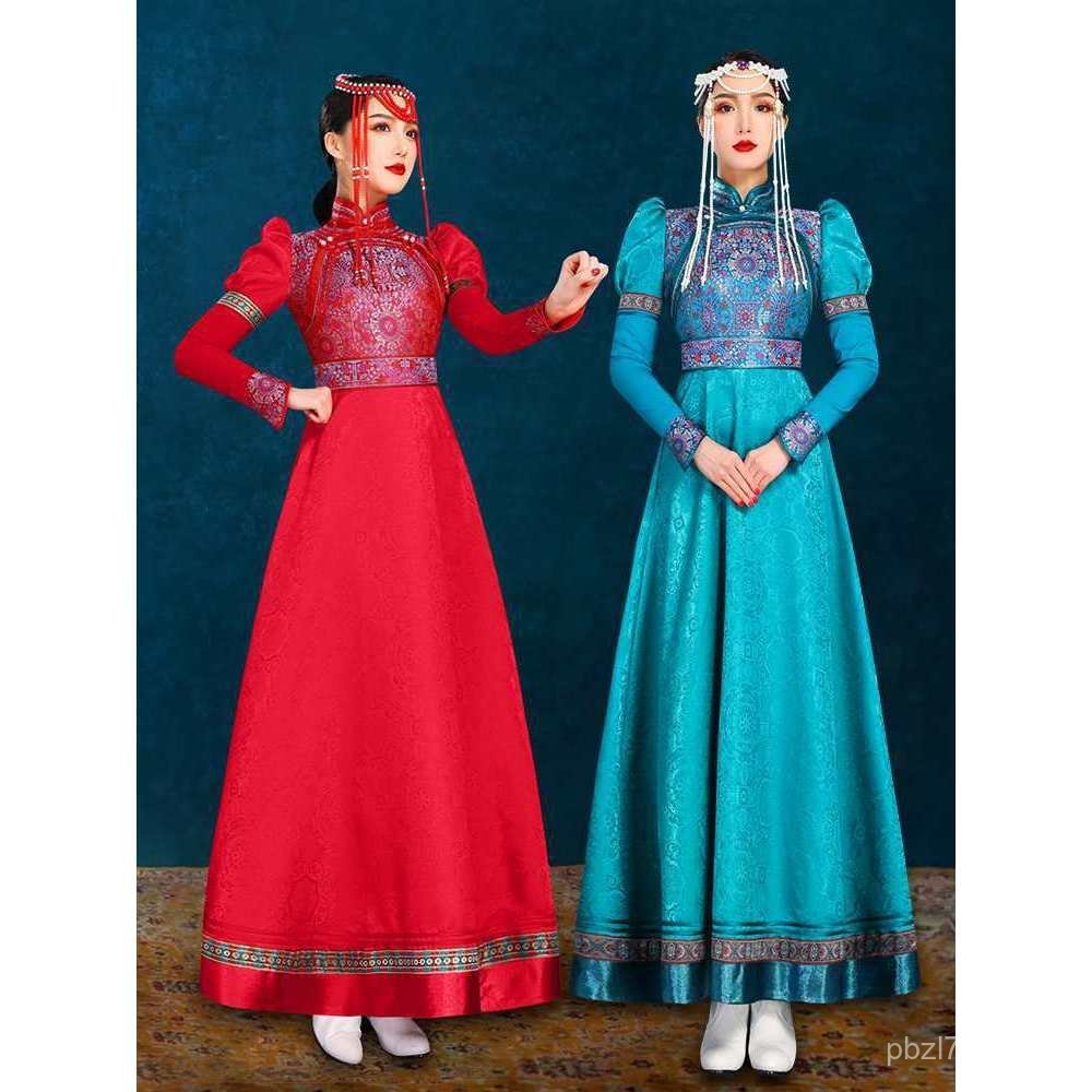 Inner Mongolia Costume Red Photography Mongolian Ethnic Dance Photo ...