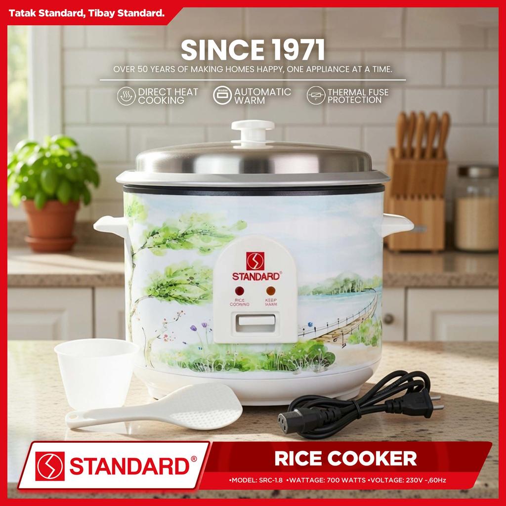Standard Rice Cooker SRC 1.8L / 1.8 Liters Capacity Up to 10 Cups ...