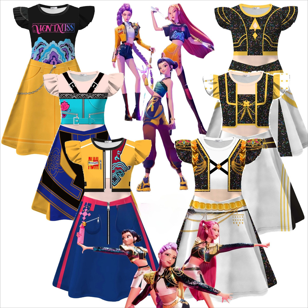 Kids Anime Girls Dance Performance Cosplay Costume Dress Girls ...