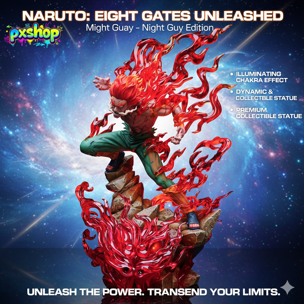 Naruto GK Statue Night Guy Eight Gates Released Might Guy Action Figure ...