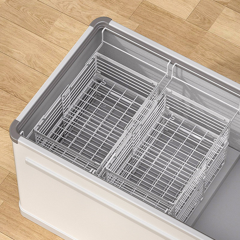Freezer Internal Storage Rack Layered Hanging Basket Mesh Refrigerated ...