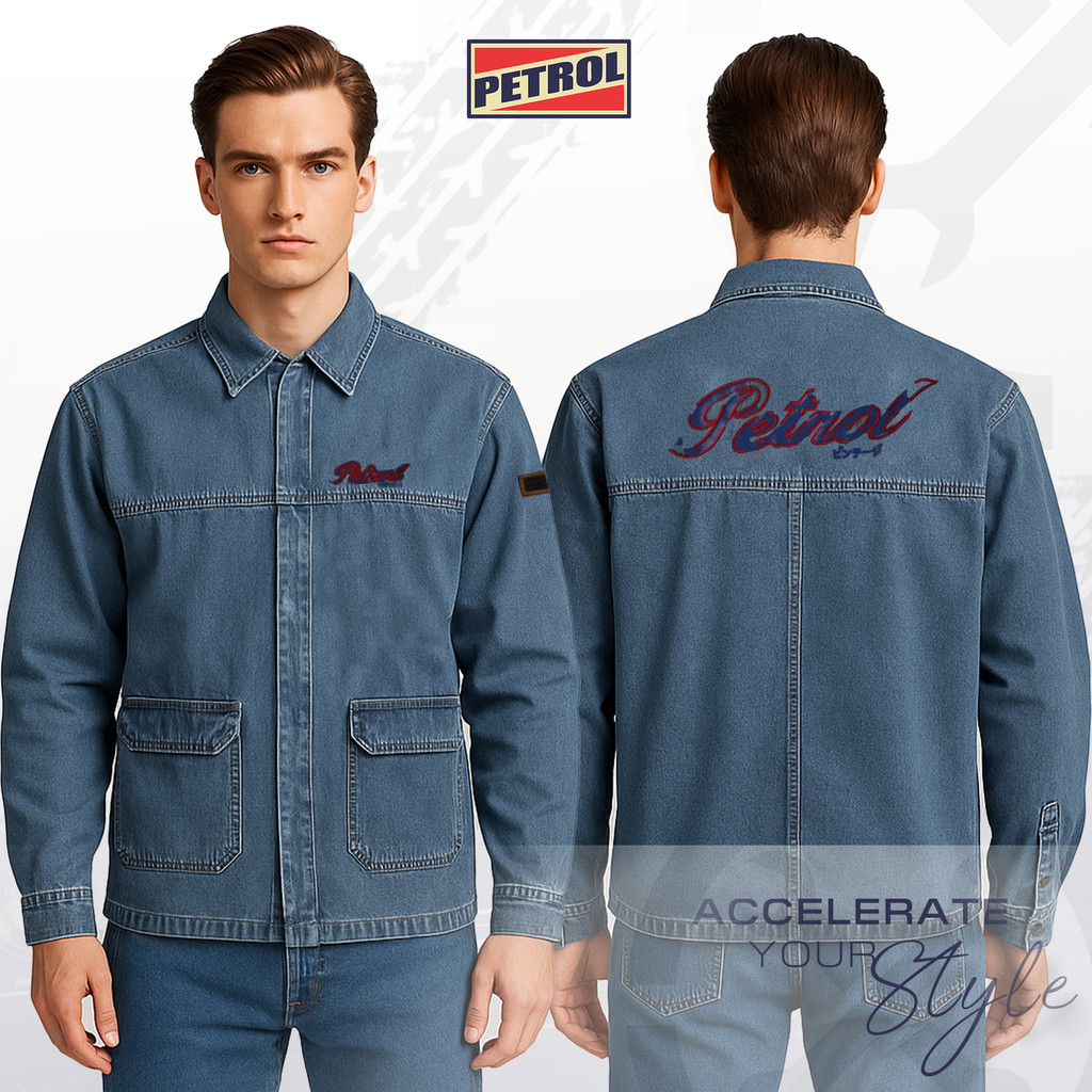 Petrol Men's Basic Denim Jacket Boxy Fitting 182652 (Light Wash ...