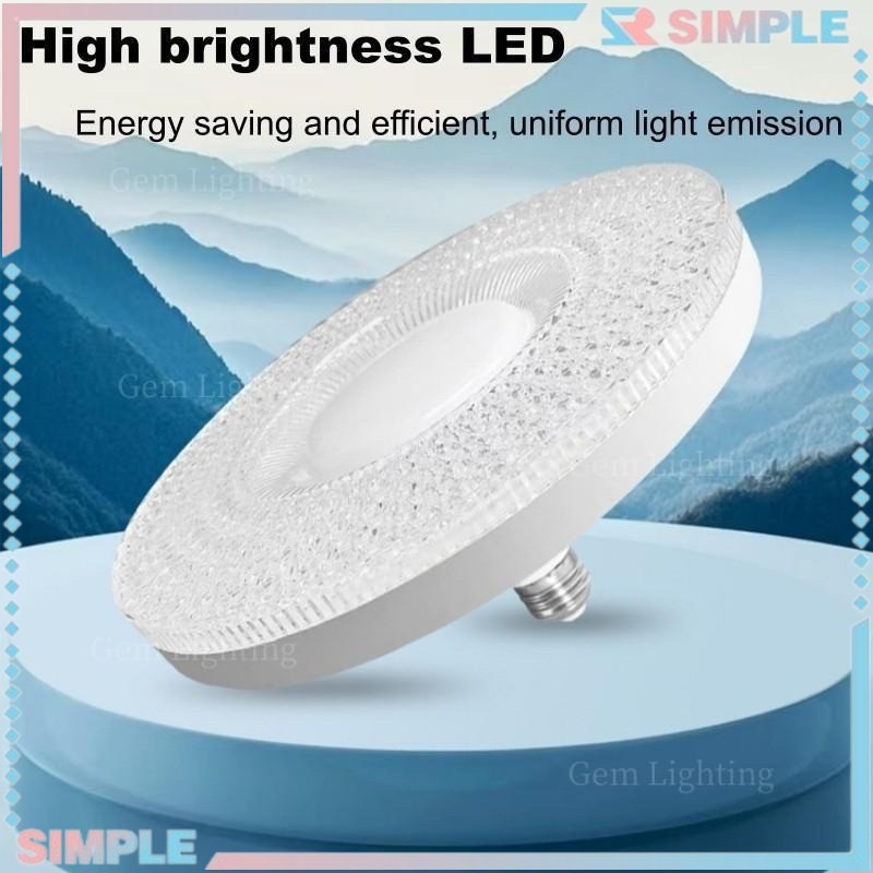 Crystal UFO LED Ceiling Lamp with E27 Bulb, Full Spectrum Eye ...