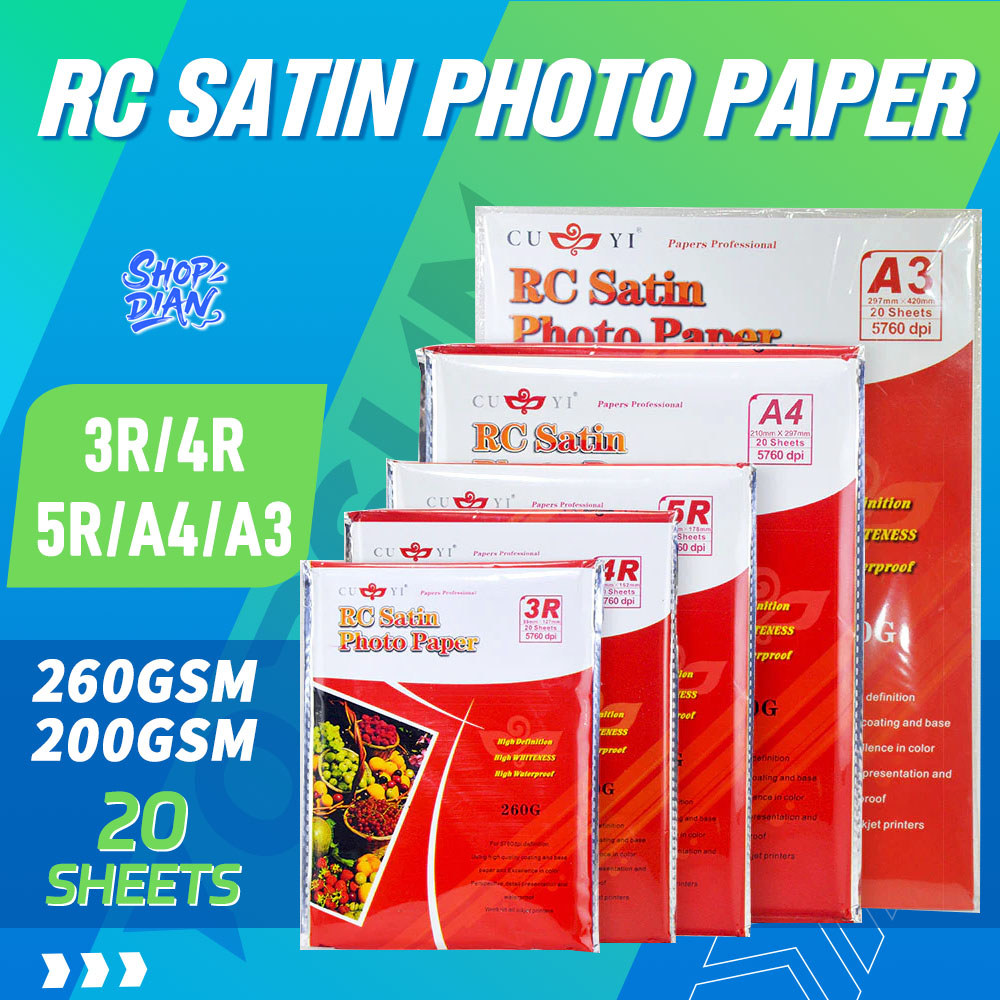 Shop rc satin photo paper for Sale on Shopee Philippines