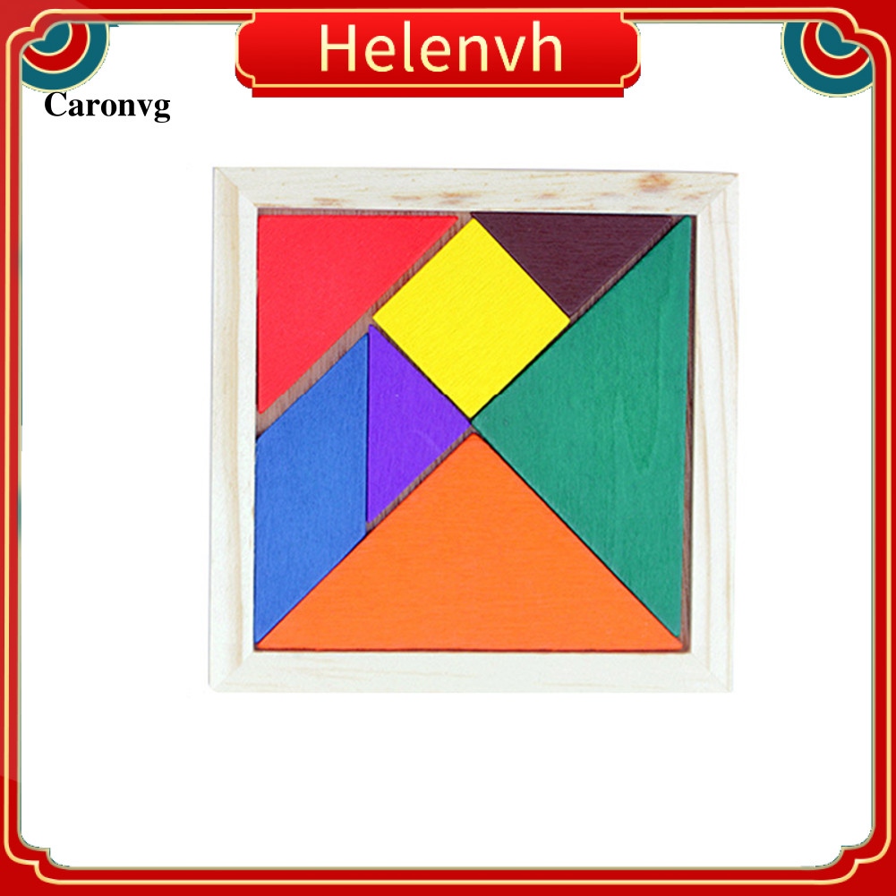Colorful Wooden Tangram Brain Teaser Puzzle Educational Developmental ...