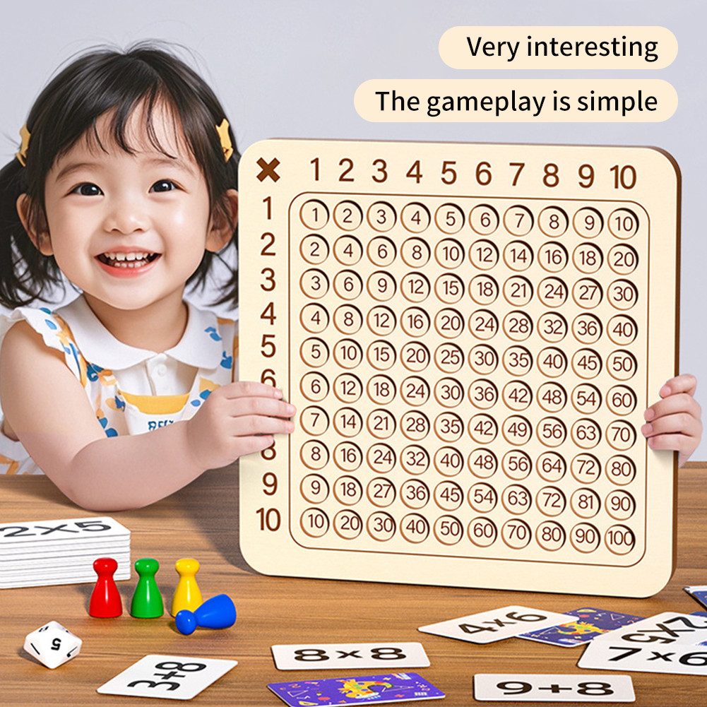 Multiplication Table Math Learning Board Game for Kids with Number Toys ...
