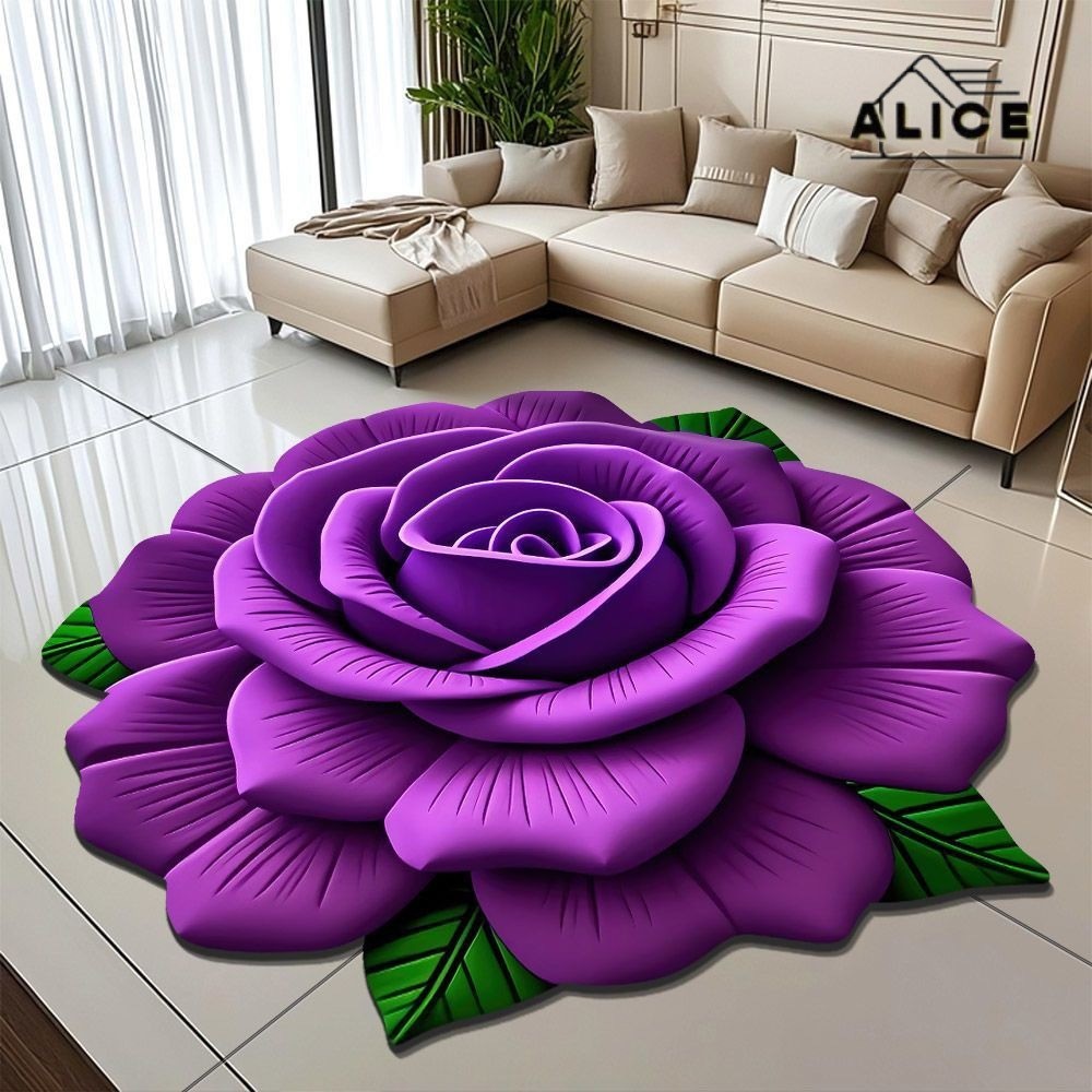 3D Rose Mat Three-dimensional Anisotropic Flower Mud Floor Mat 50*50cm ...