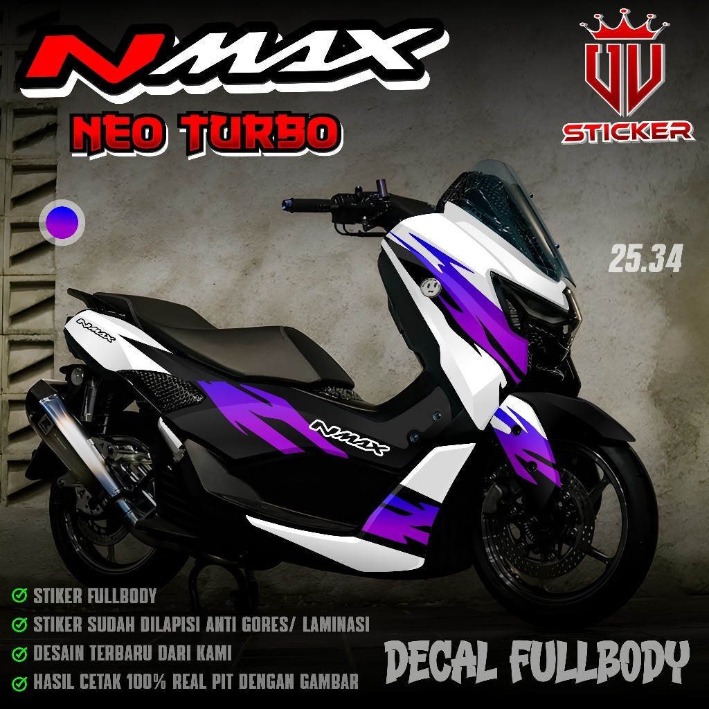 (COD) NEWEST Decal Sticker NMAX NEO S TURBO Full Body Year 2024 2025 ...