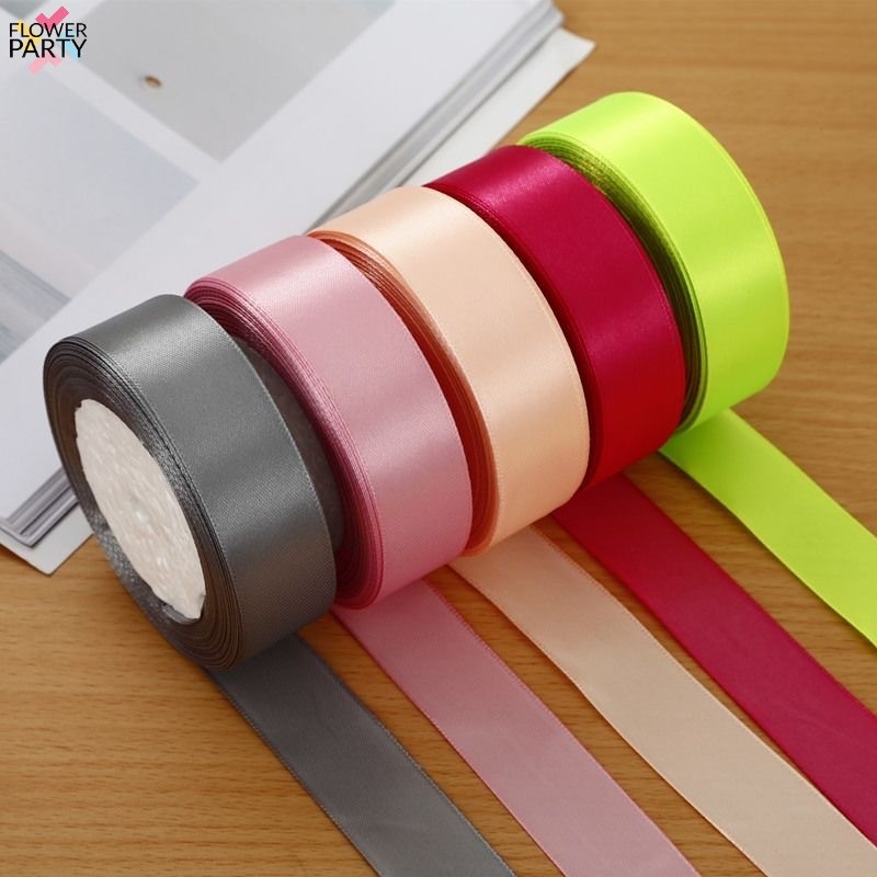 F·P 2cm Plain Satin Ribbon Gift Roll Packaging DIY Birthday Party ...