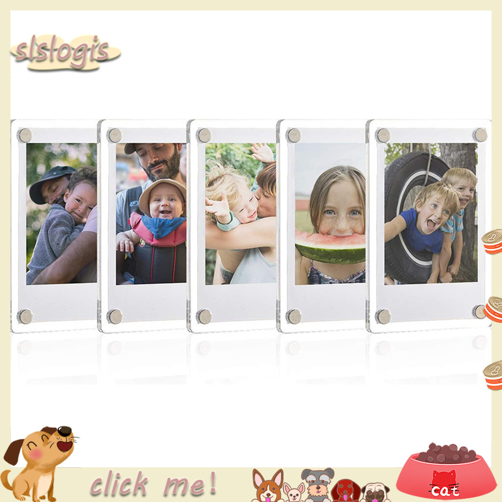 SGW 12Pcs ic Photo Frame Refrigerator Double-sided Clear Acrylic Family ...