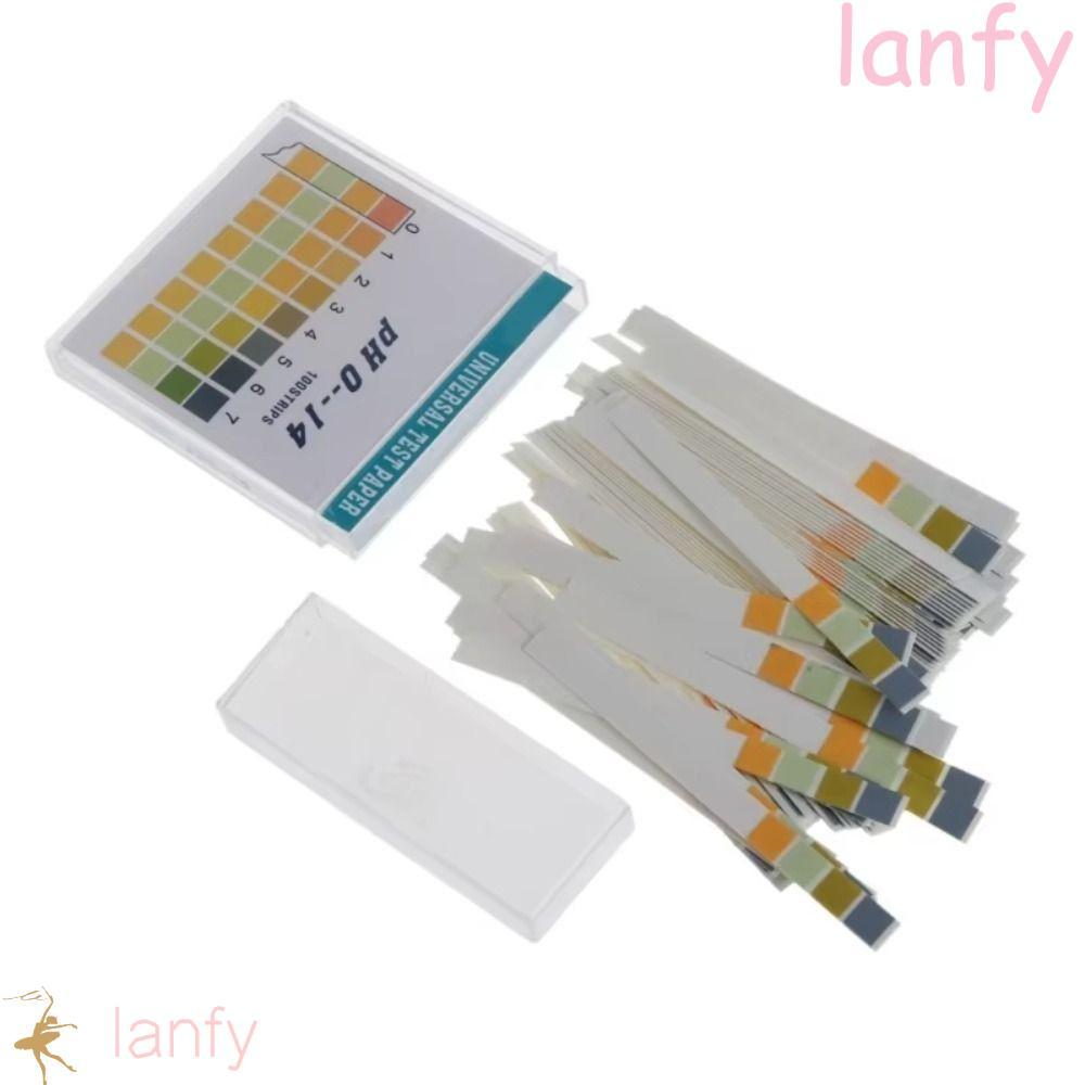LANFY 100 Strips PH Test Paper, PH Value 0-14 Measurement Alkaline Acid ...