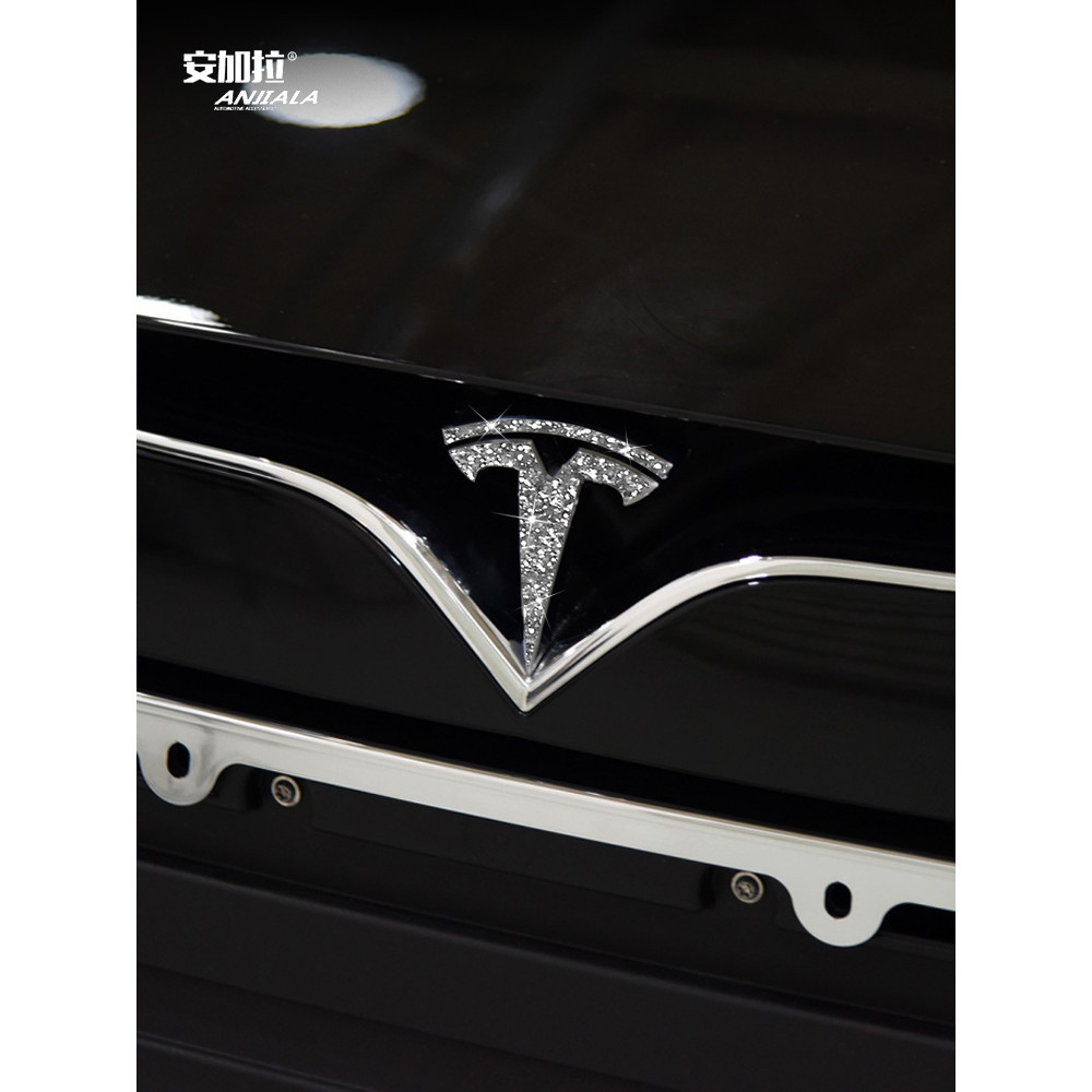 Suitable for Tesla Model3/Y/X/S Letter Diamond Car Logo Sticker Rear ...