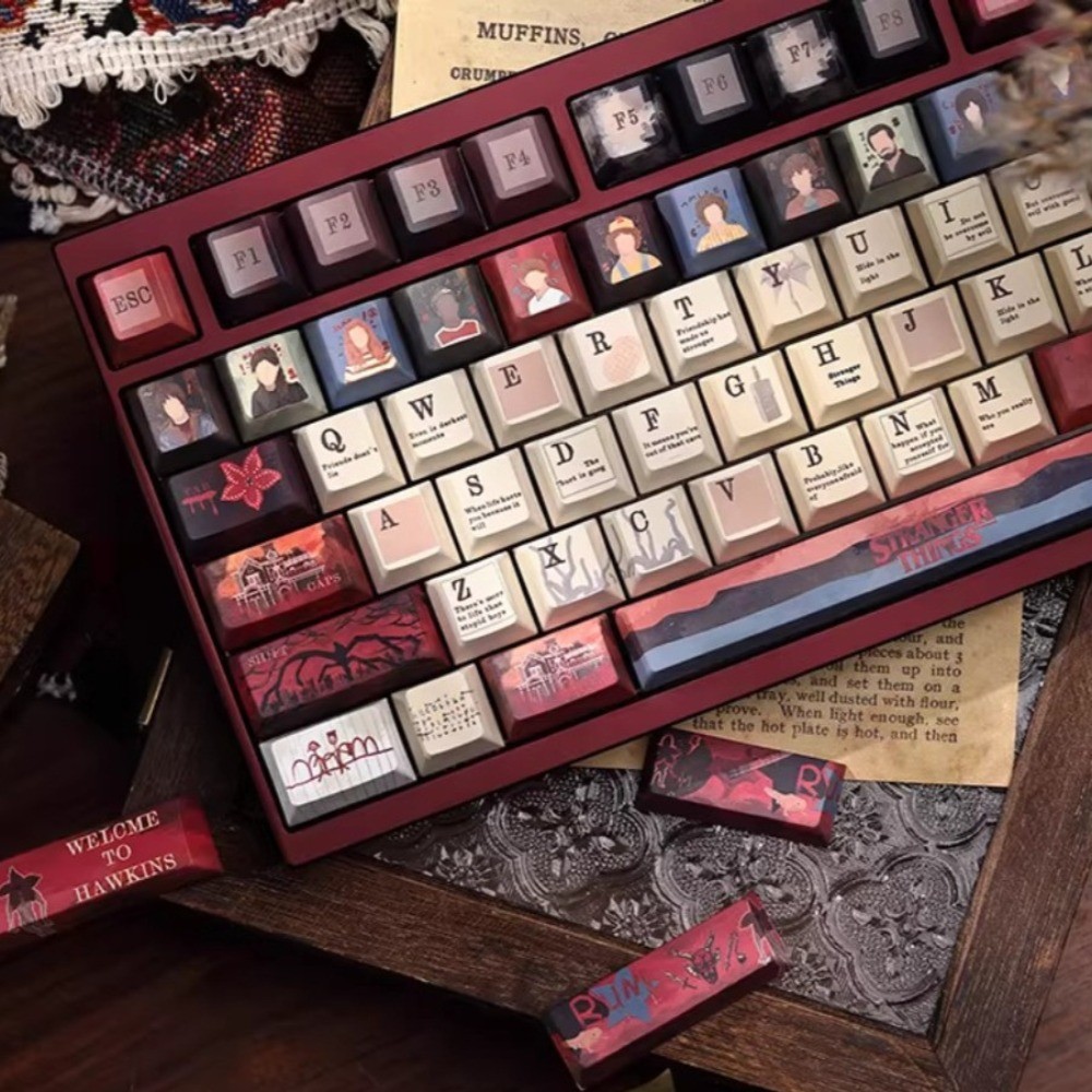 Stranger Things Joyce Byers Keycaps 130+ Keys Cherry / FOA Profile PBT ...