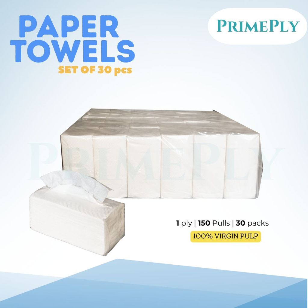 Interfolded Paper Towel Tissue IPT PRIMEPLY 1 ply 150 sheets 30 packs ...