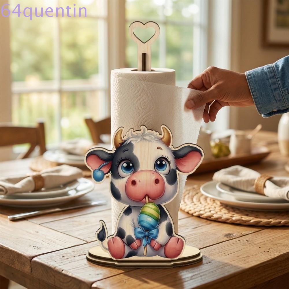 QUENTIN Animal Wooden Tissue Holder, Animal Themed Food Wrap Kitchen ...