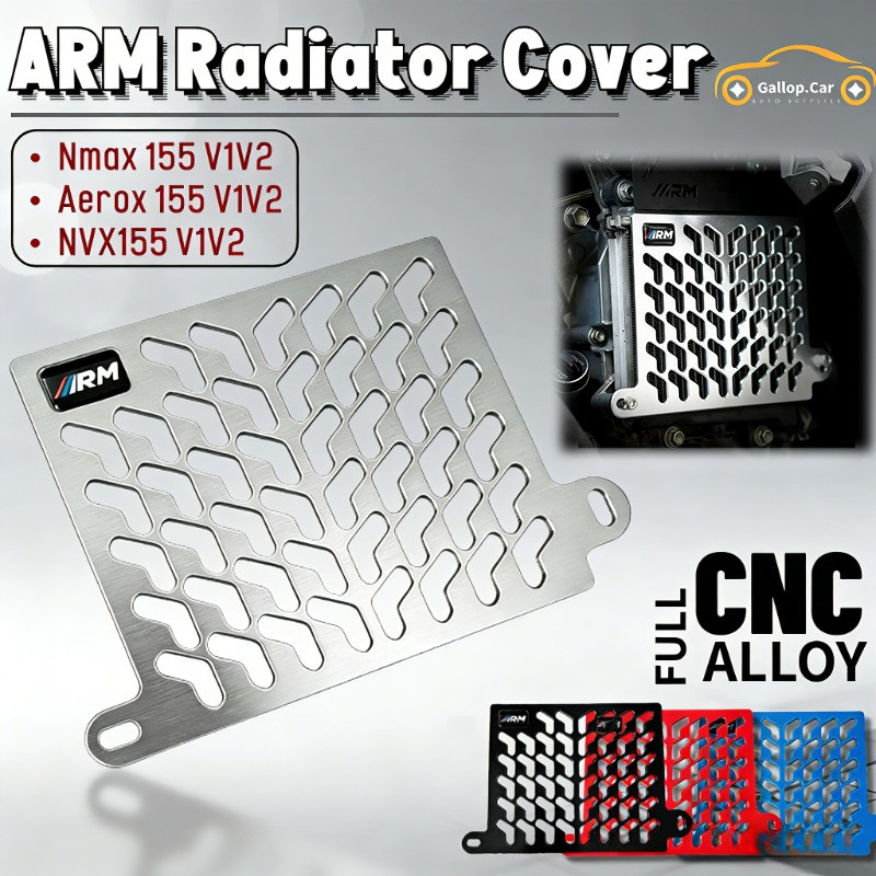 ARM Radiator Cover NMax V2 Aerox 155 V1 V2 Full CNC Motorcycle Radiator ...