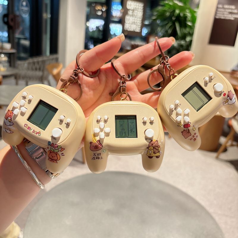Creative Kapibara Game Console Keychain Cute Gopher Machine ...
