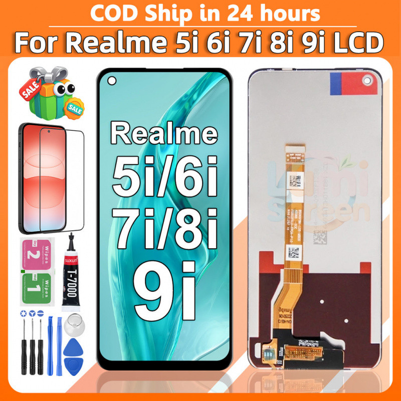 For Realme 5i 6i 7i 8i 9i 4G LCD Display Touch Screen Digitizer ...