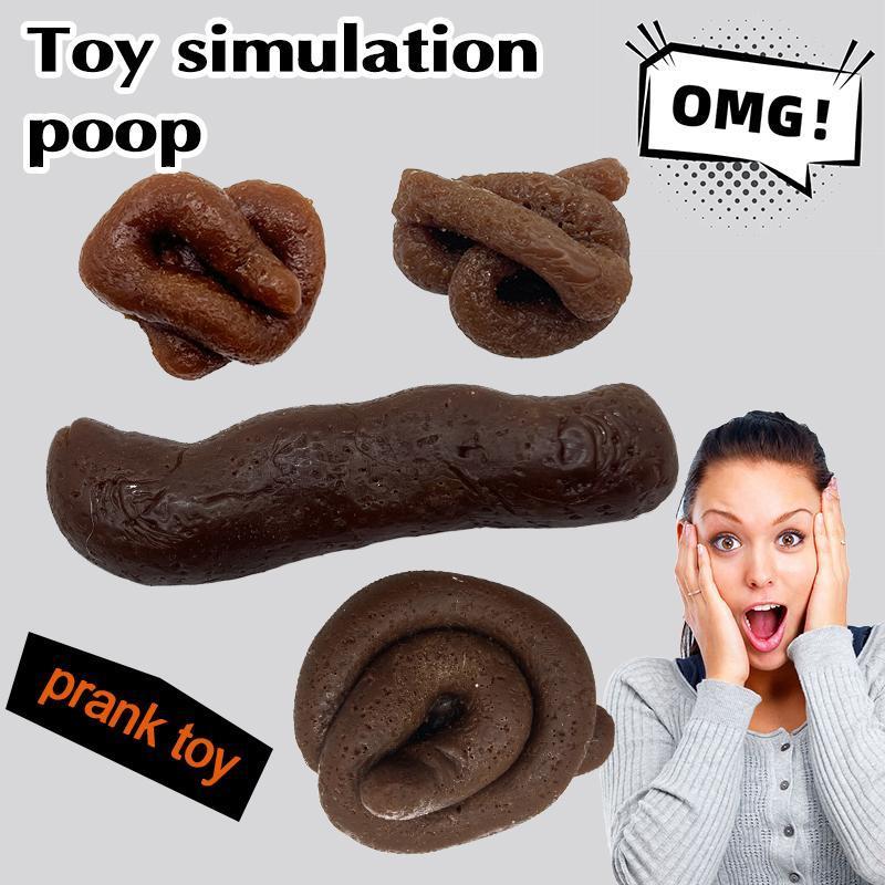 Simulation Plastic Fake Dung Poop April Fool's Day Halloween Toy Props ...