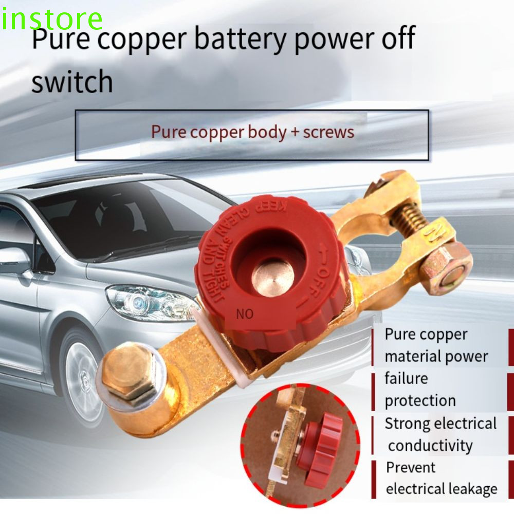 INSTORE Car Battery Disconnect Switch, Pure Copper/Aluminum Alloy 10 ...
