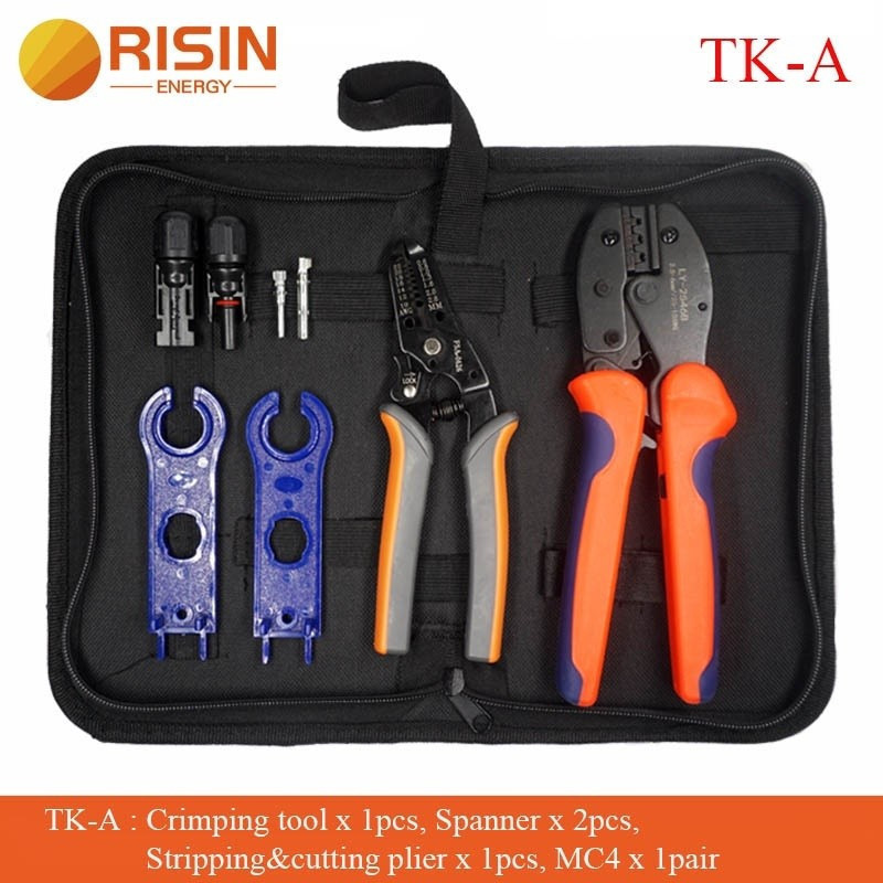 Solar Crimper Tool Kit: 6 Connector Pairs, 2 Wrenches, 1 Crimper for 2.5/4/6mm² Solar Solar Crimper Tool Kit: 6 Connector Pairs, 2 Wrenches, 1 Crimper for 2.5/4/6mm² Solar
