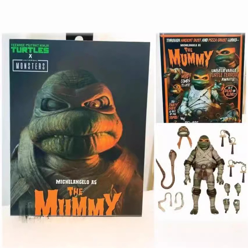 NECA Ninja Turtle Global Monster mummy turtle Michelangelo 7Inch ...