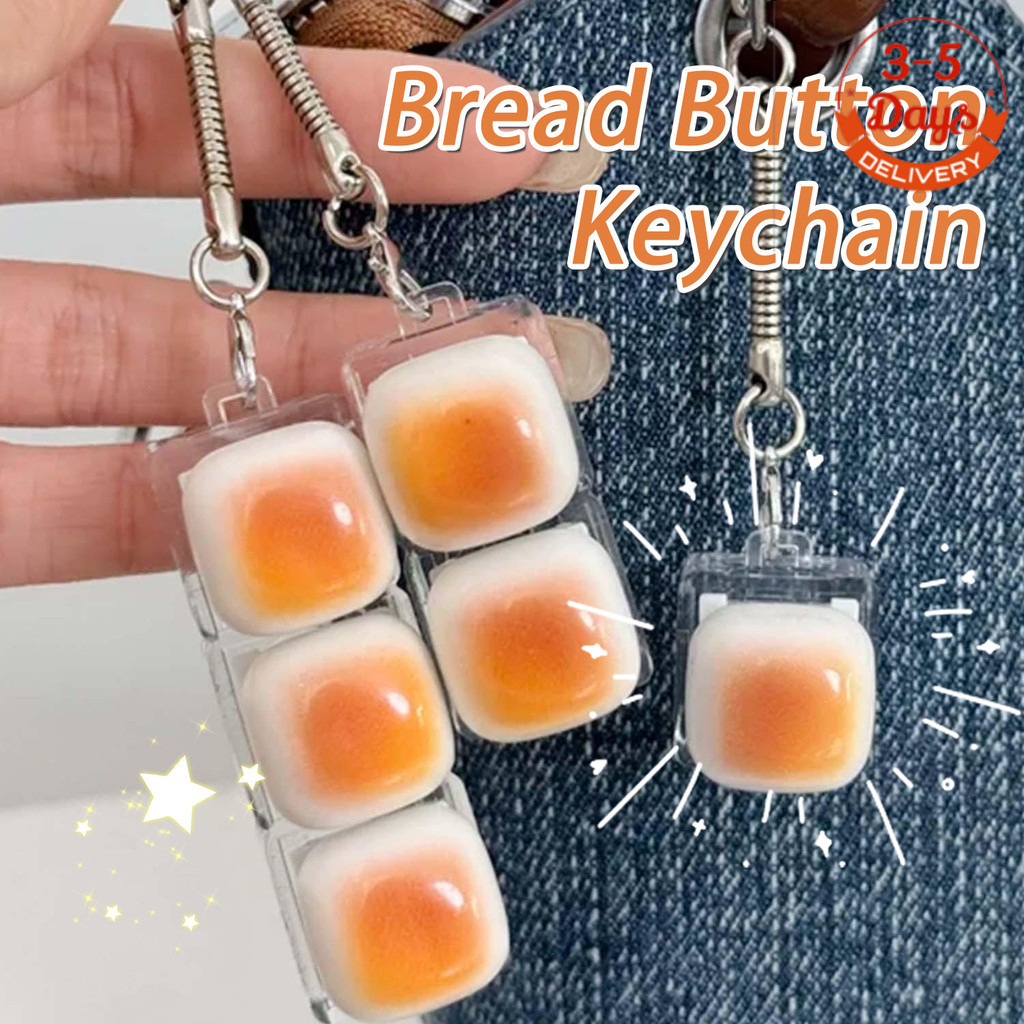 Creative Bread Keyboard Keychain, Mechanical Keyboard Decompression Toy ...