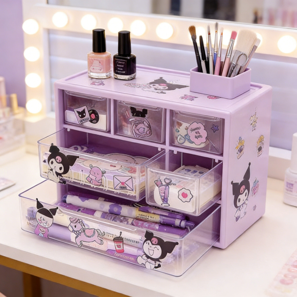 Small Stacking Aesthetic Small Drawer Mini Shelf - Makeup Organizer and ...
