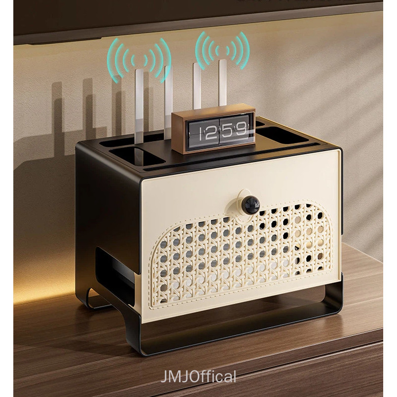 Medieval Style Router Storage Box wifi Set-Top Box Light Cat TV Cabinet ...