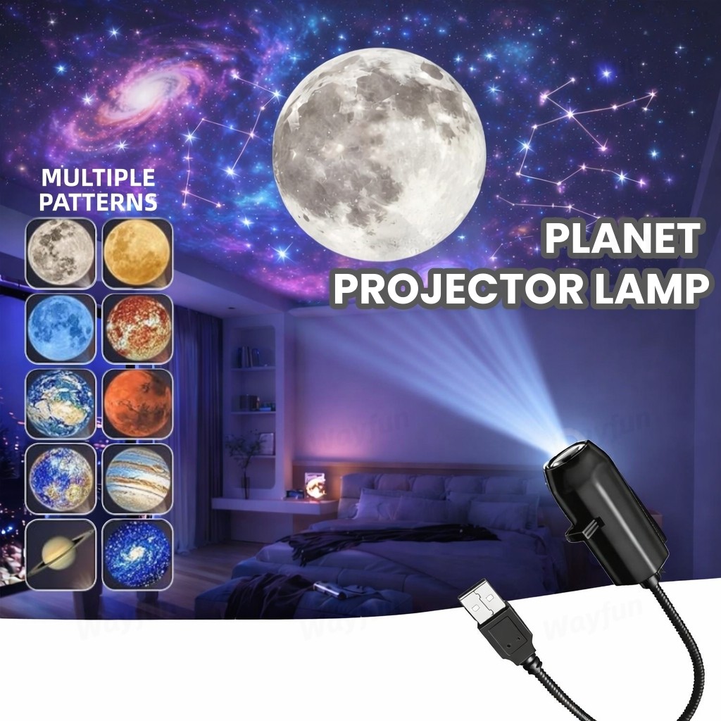 10pcs Planet Projector Lamp Usb Powered 360° LED Galaxy Light Home ...