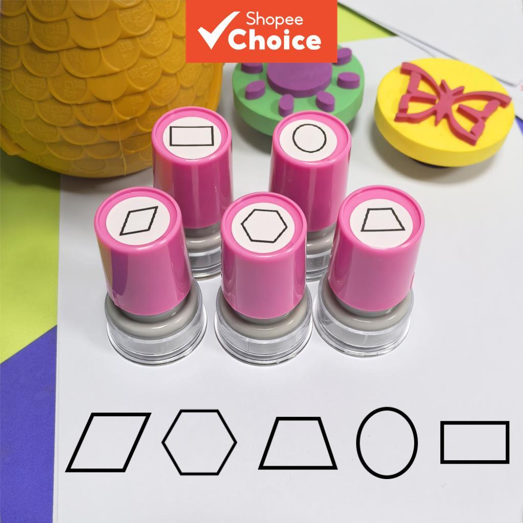 EduShape Polygon Pattern Stamp Geometry Learning Kit Rectangle ...