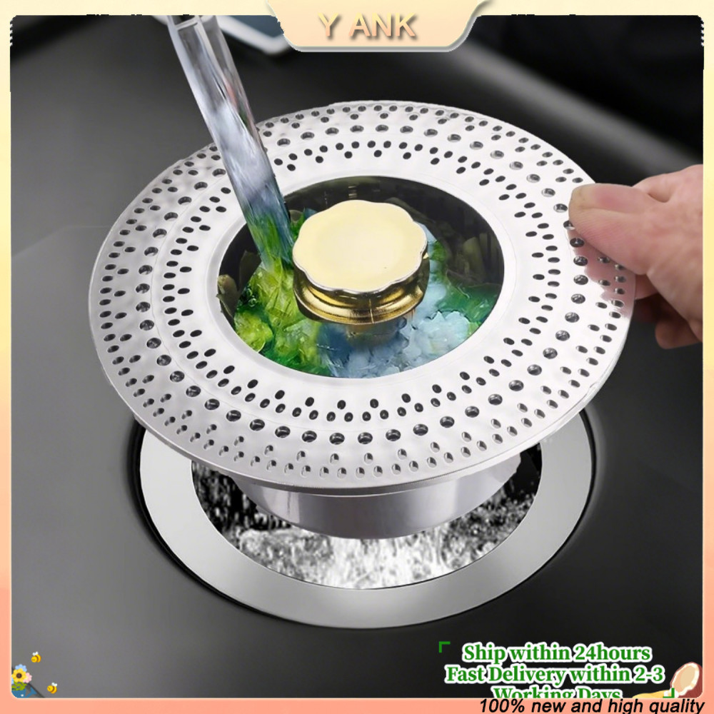 Stainless Steel Sink Strainer Kitchen Spring-loaded Core Wash Basin ...