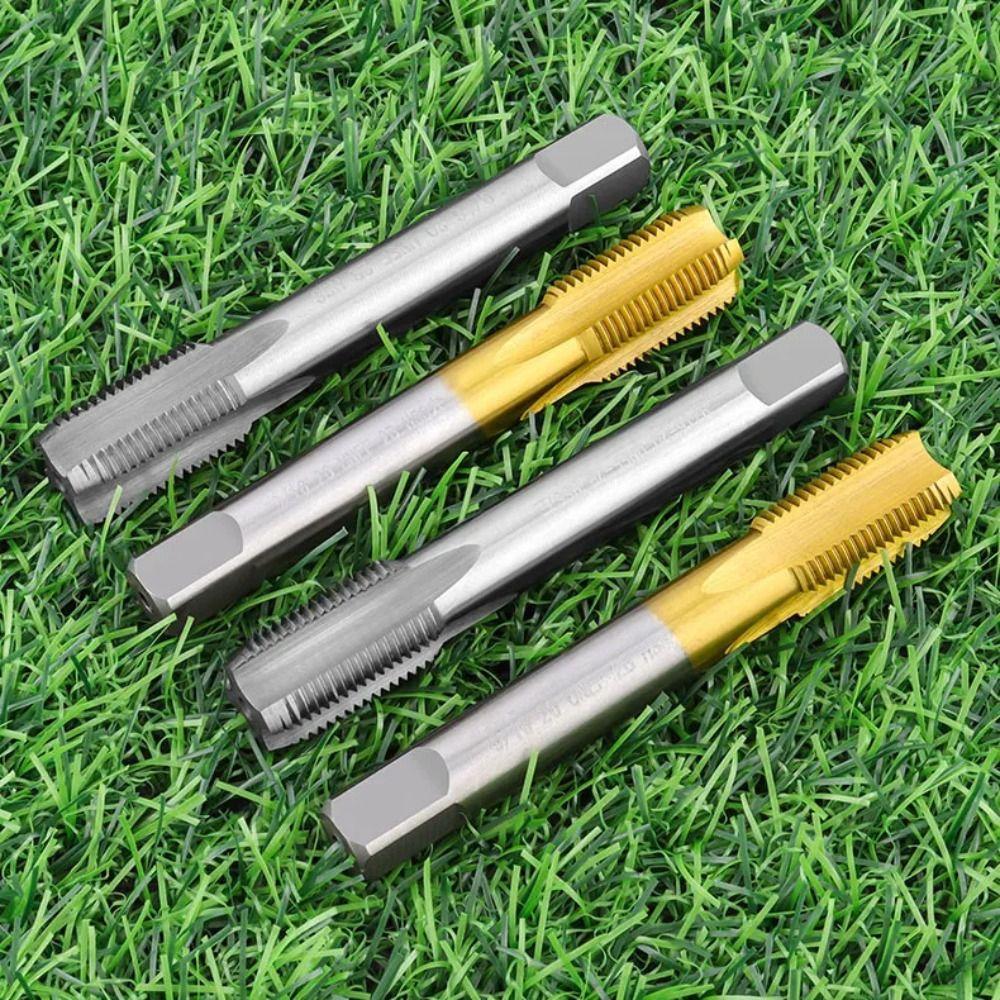HUAYUEJI Spiral Threading Tap, Silver Gold Titanium Coated Bike Crank ...