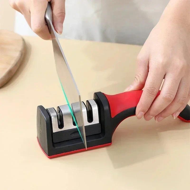 3-Segment Knife Sharpener Knife Sharpeners for Kitchen Knives Stainless ...