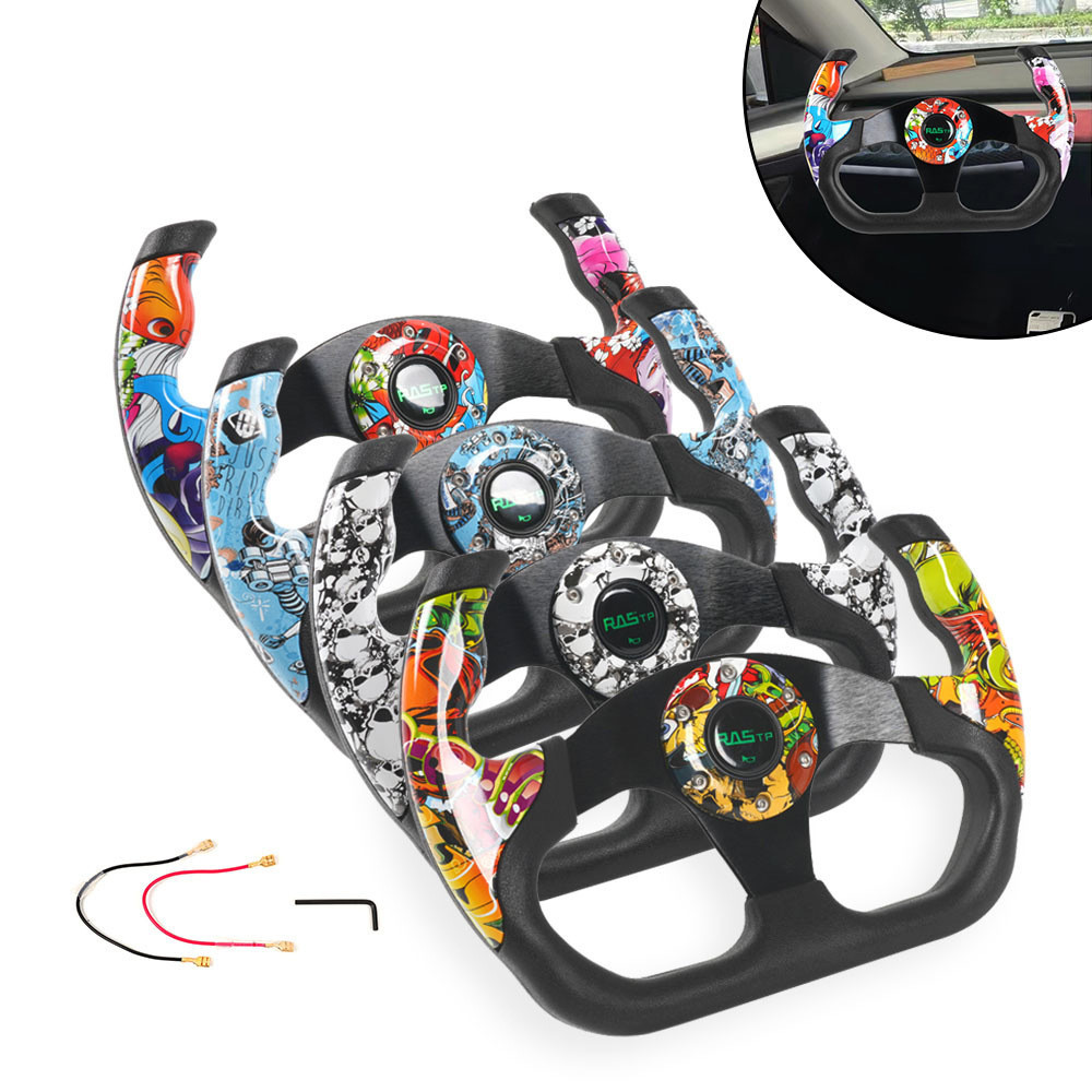 Car Steering Wheel Unique Modified Racing Game ATV Kart 13-Inch ...