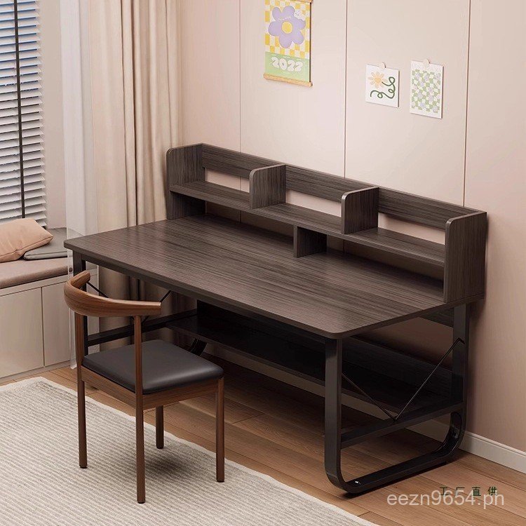 Small Desk Table Integrated Desktop Student Desk Home Bookshelf Set ...