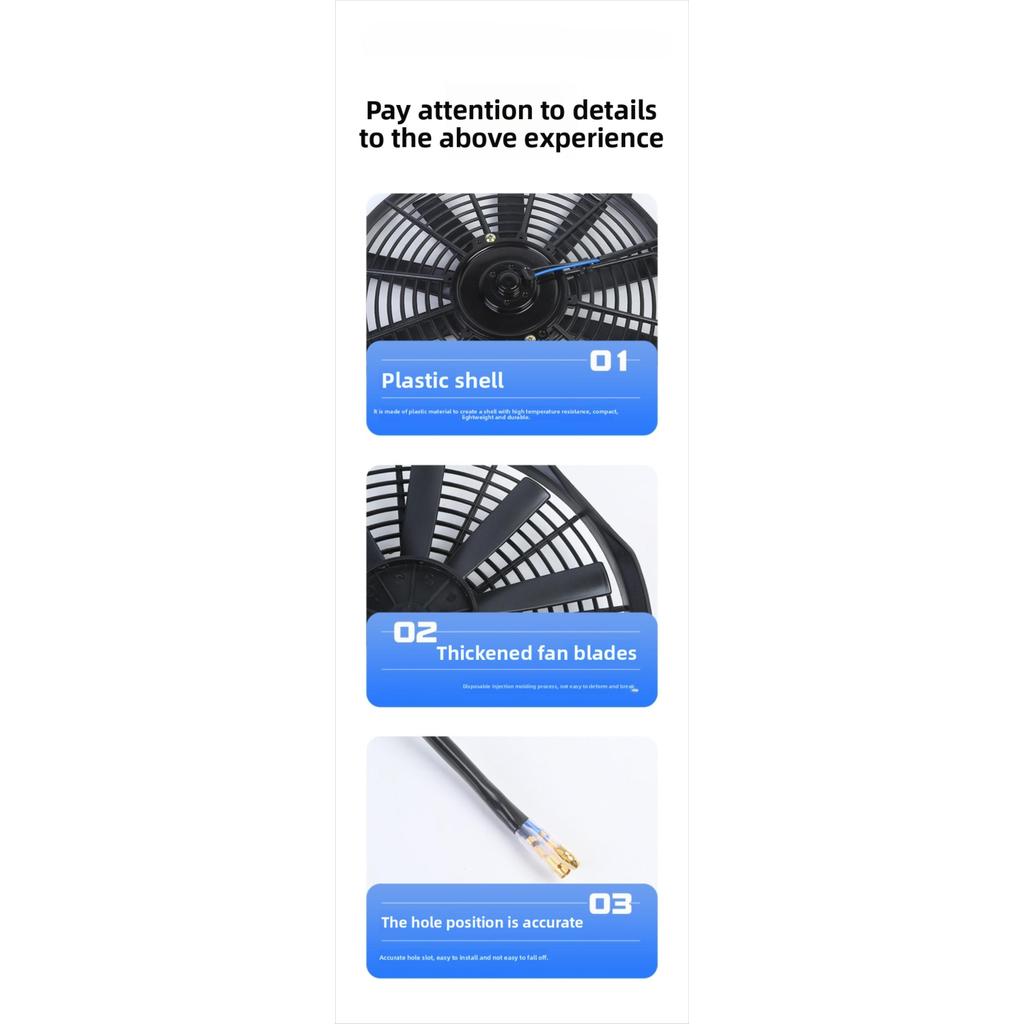 FANT Radiator Fan, 10 INCH 80W Car Aircon Auxiliary Fan, Universal 8/10 ...