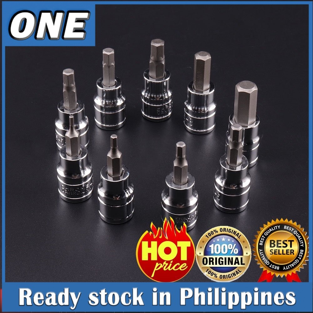 9Pcs 3/8 DR Metric Hex Allen Key Sockets Bits Tool Set | Shopee Philippines