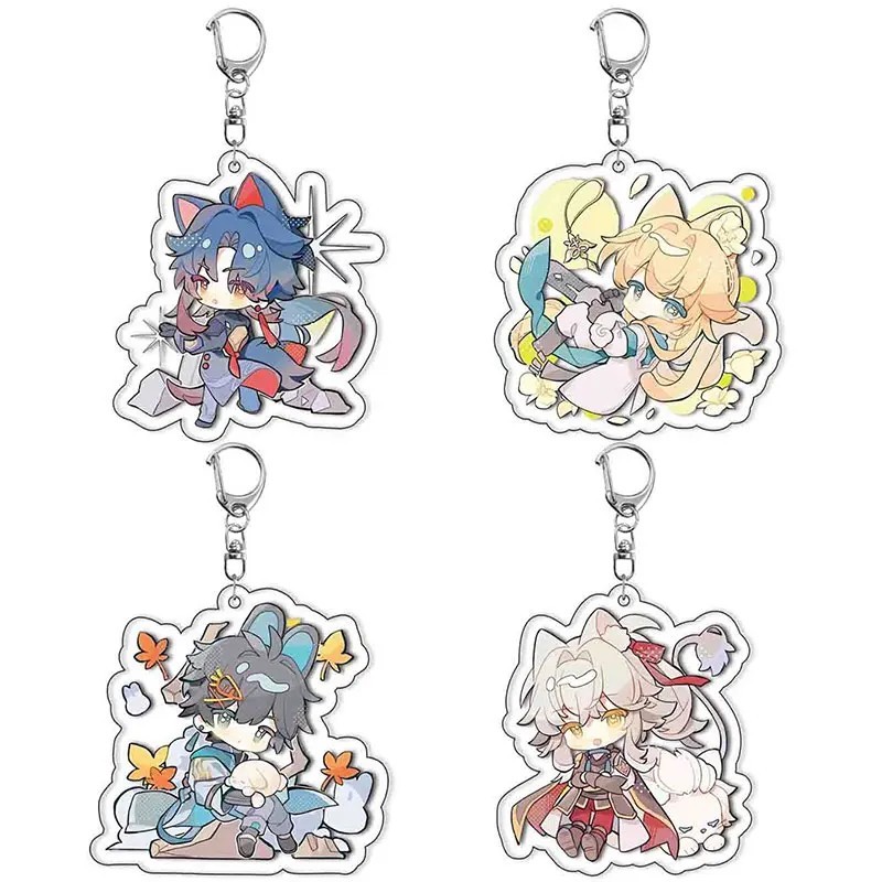Honkai Star Rail keychain mica acrylic chibi character Blade Luocha ...