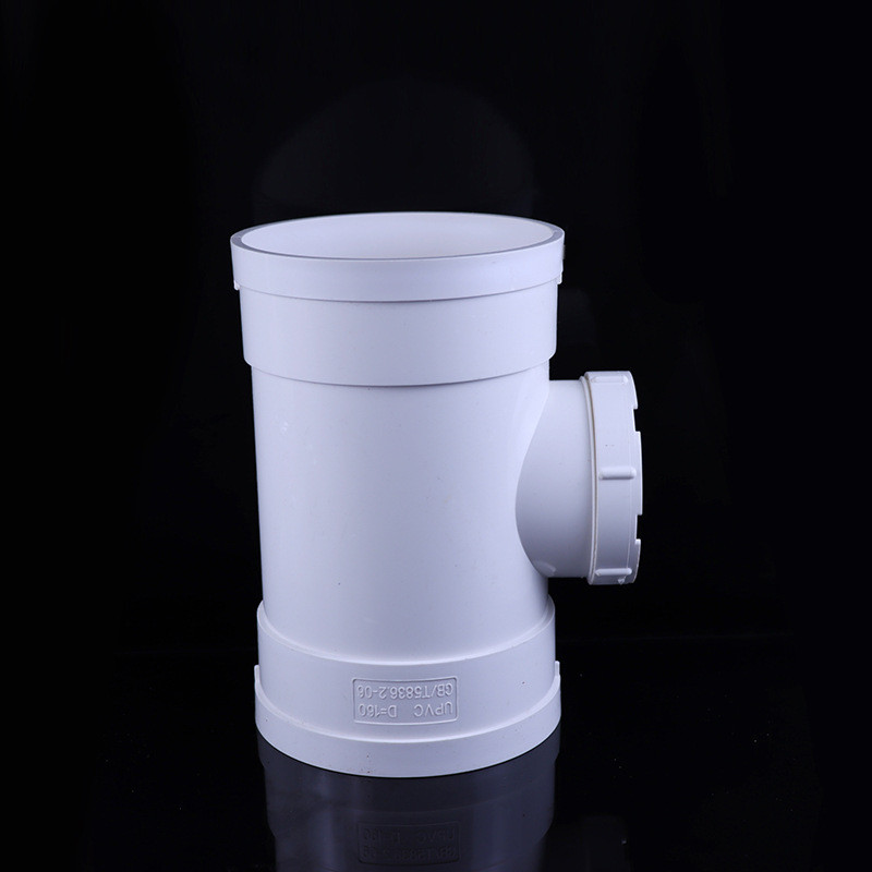 PVC Drain Pipe Fittings Stand Inspection Three-way Riser Inspection ...