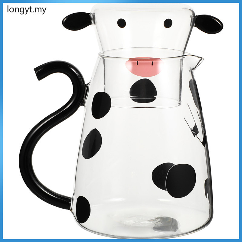 longyt Cow Jugs Glasses Shaped Water Pitcher Carafe Cold Carafes ...