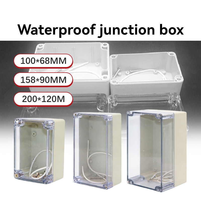 ABS plastic IP65 waterproof junction box, transparent cover as an ...