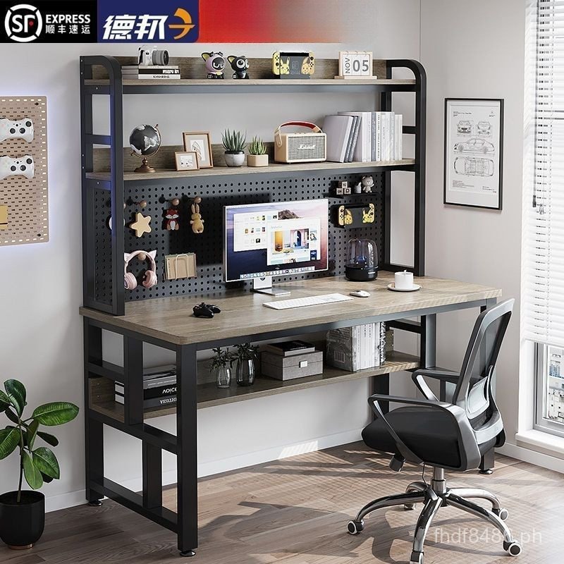 Study Desk Table Desktop Hole Computer Desk Table Bedroom Combination ...