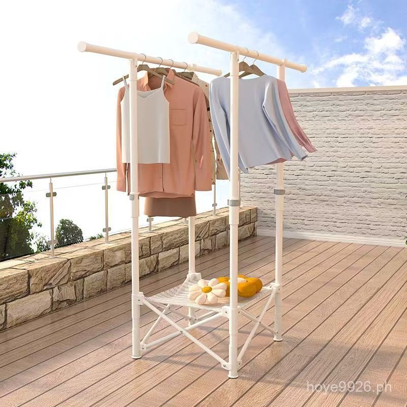 Telescopic Installation Drying Rack for Home, Fold-Free Clothes Rack ...