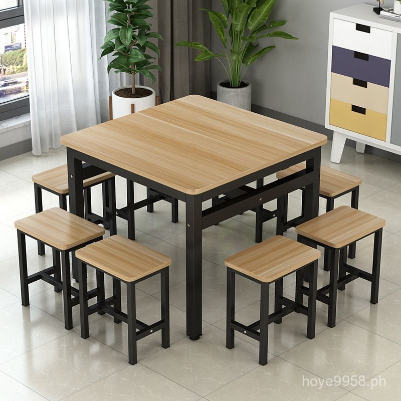 Simple household fast food small apartment snack bar table set, square ...
