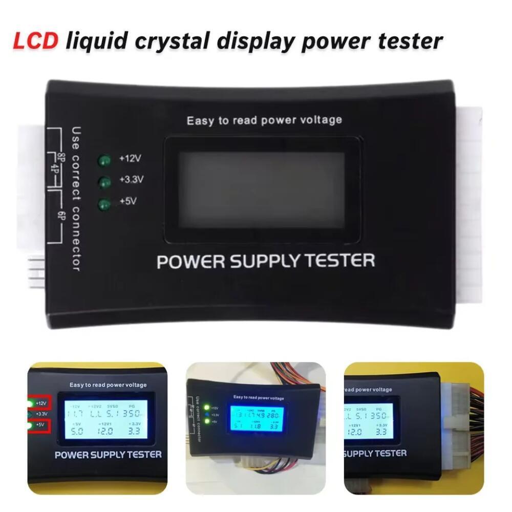 Digital LCD Display PC Computer 20/24 Pin LCD Power Supply Tester Check ...