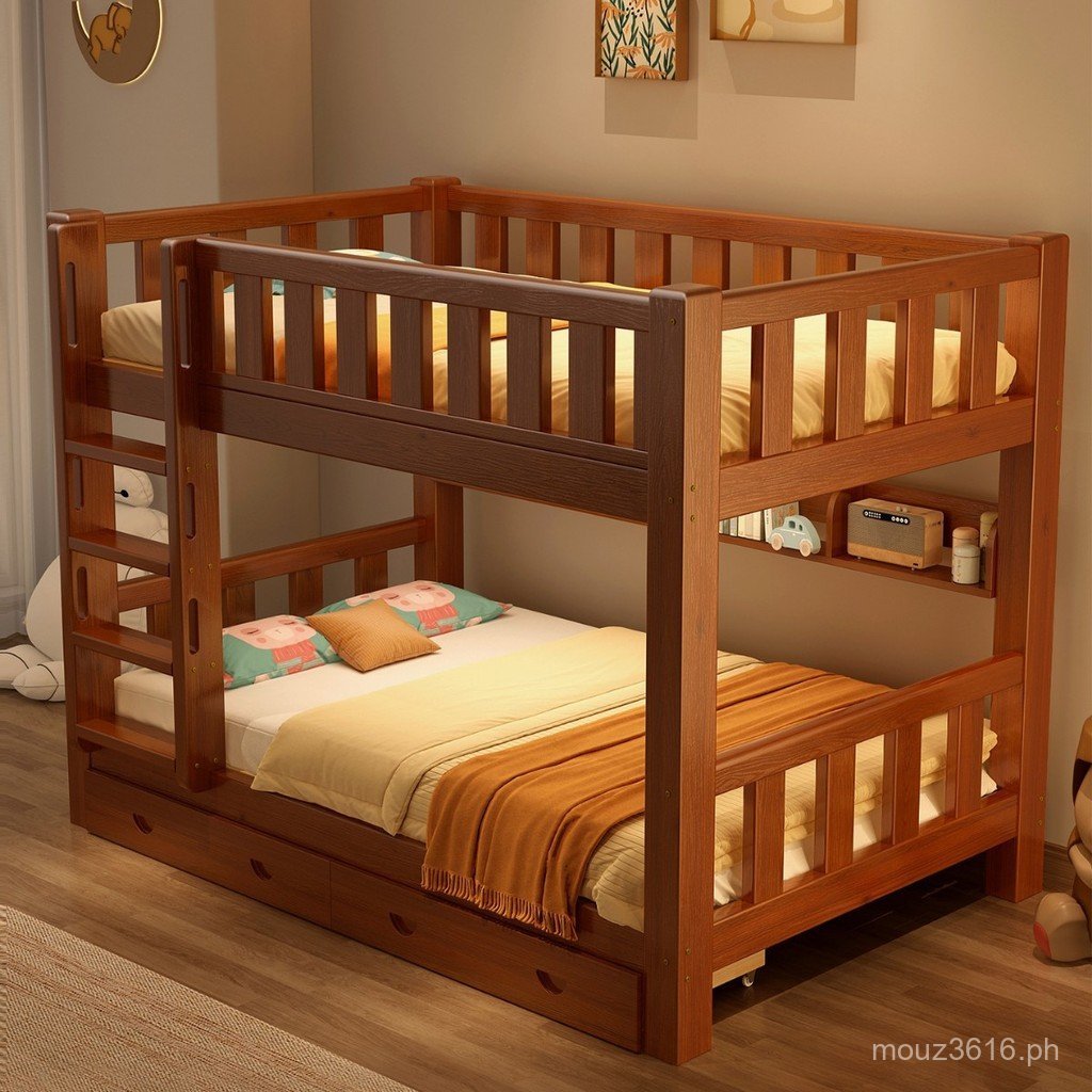 Full Double Layer Bed for Children, Upper and Lower Bunk, Small ...