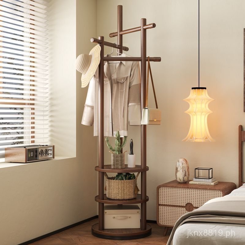Freestanding Household Coat Rack Clothes Rack Solid Wood Rack Clothes ...